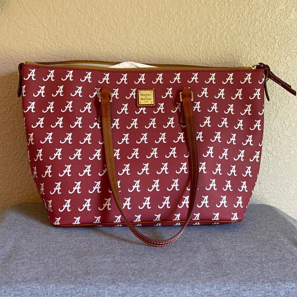 Dooney & Bourke AL Signature Zip Top Shopper NWT - Picture 2 of 11